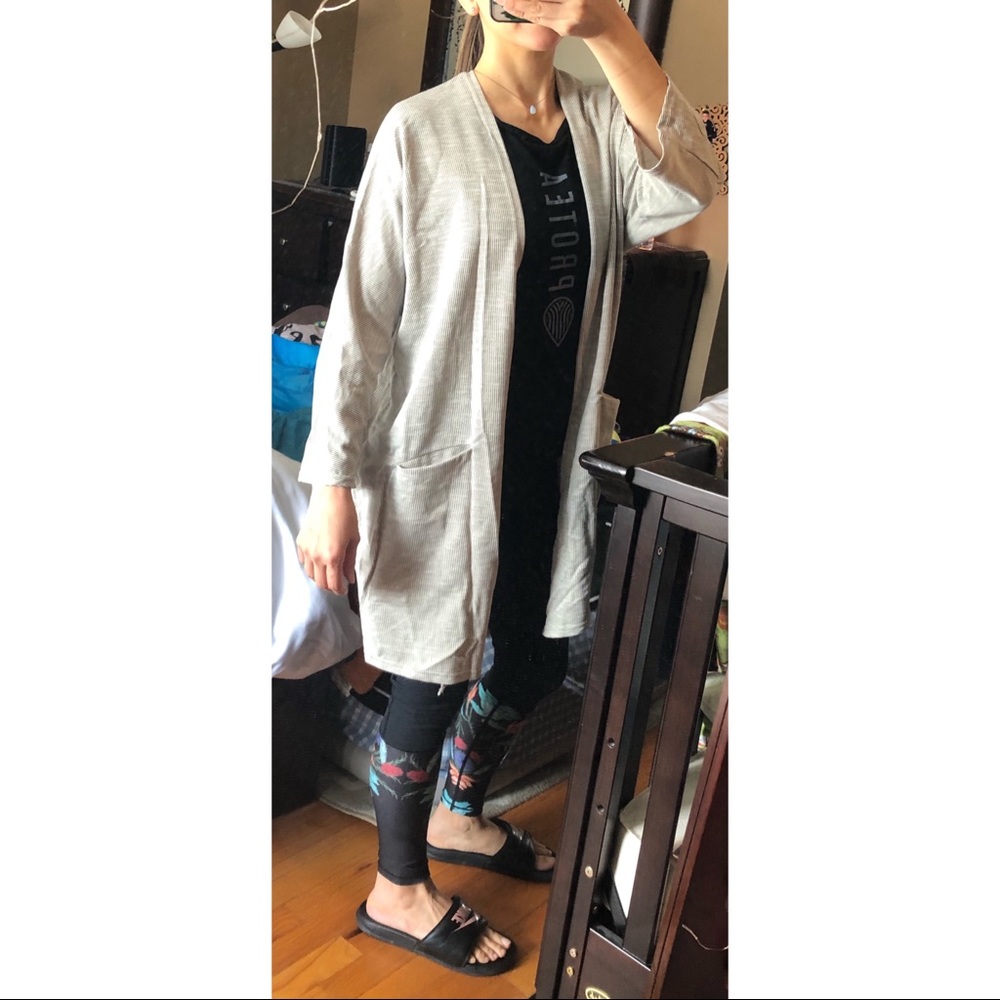 DONNI Ribbed Sweater Coat - Picture 2 of 3